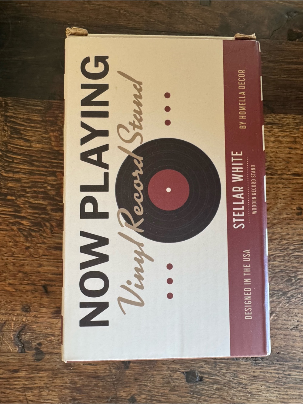 Now Playing Vinyl Record Stand - Stellar White by